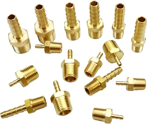 Vista 6 de AOPANDA Colocaciones de manguera de púas de latón 1/4" manguera ID Barb x 3/8 macho NPT adaptador de tubo