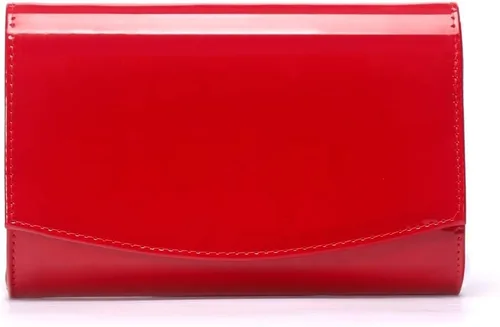 Vista 4 de WALLYN'S Carteras de charol para mujer, bolsos de mano de moda, bolso de noche, color sólido