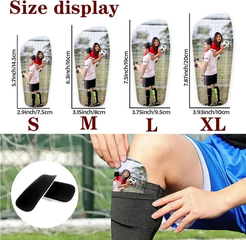 Vista 2 de Ubmpj Espinilleras Personalizadas de Fútbol, Espinilleras Personalizadas, Almohadillas Protectoras de Fútbol Personalizadas Regalos para Jugadores