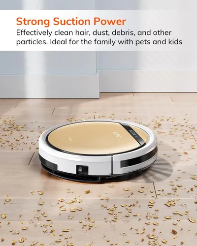Vista 8 de ILIFE V5s Plus - Robot aspirador y trapeador combinado con Wi-Fi/App/Alexa, aspiradora robótica automática de carga automática, delgada