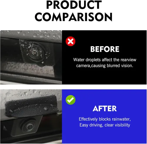 Vista 6 de Cubierta antirlluvia para cámara de visión trasera de automóvil, protector de lluvia de silicona para cámara de respaldo de automóvil, cubierta