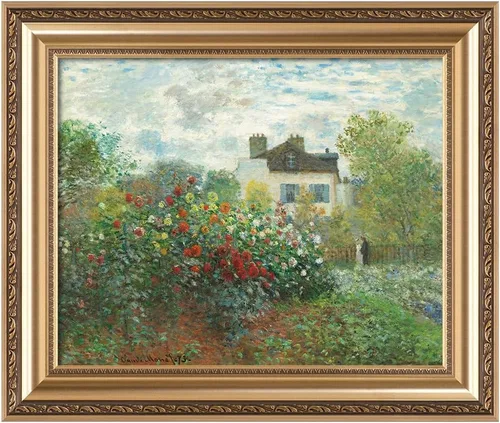 Vista 33 de IPIC - Reproducción artística de los lirios de agua de Claude Monet 1906, impresiones giclée coinciden con el marco dorado clásico, arte de pared