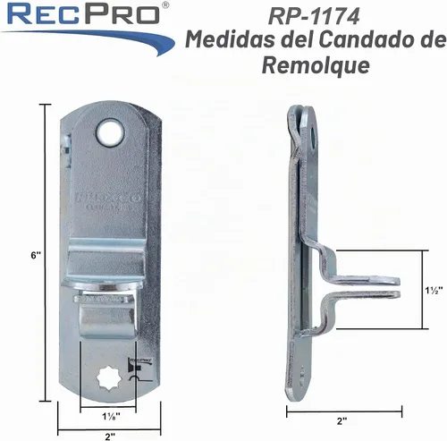 Vista 3 de RecPro Mecanismo de bloqueo de cerrojo de leva para remolque Pestillo de puerta de remolque cerrado Fabricado en Estados Unidos (1)