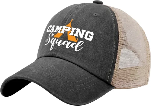 Vista 2 de Camping Squad Golf Hat Youth Golf Hat AllBlack Mens Hats Gifts for Daughter Sun Caps