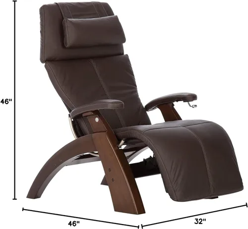 Vista 3 de Human Touch Perfect Chair PC-350 - Silla reclinable eléctrica de gravedad cero para adultos, piel de grano superior transpirable, soporte lumbar