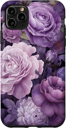 Vista 13 de Elegant Blush Pink And Purple Vintage Floral Rose And Peony Case for iPhone 16