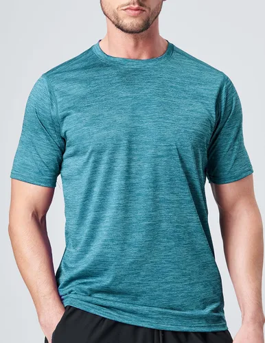 Vista 3 de Paquete de 5 camisetas de manga corta, con cuello redondo y de secado rápido para hombre, camisetas deportivas para correr, entrenar o ir al gimnasio