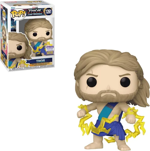 Vista 3 de Funko Pop! Marvel: Thor Love & Thunder - Thor in Toga 2023 Convención de Verano Multicolor Figura de vinilo exclusiva #1261
