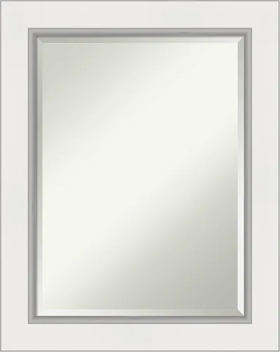 Vista 58 de Amanti Art - Espejo de baño blanco para sobre lavabo, espejo de tocador rectangular blanco de 35x45 para gabinete, marco moderno extragrande, se