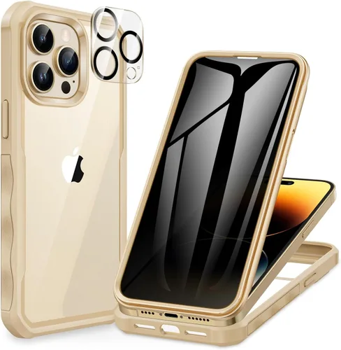 Vista 72 de CENHUFO Funda de privacidad para iPhone 11 Pro, funda de cuerpo completo con protector de pantalla de privacidad de vidrio templado 9H integrado