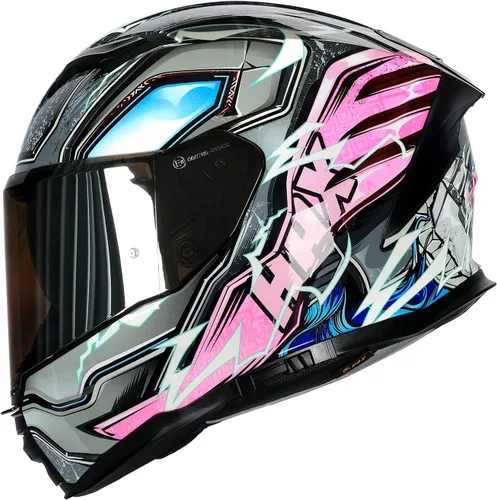 Vista 11 de HAX Force - Casco de cara completa aerodinámico para motos y e-bikes certificado DOT y ECE - Visor doble mejorado, talla adulto, listo para Pinlock