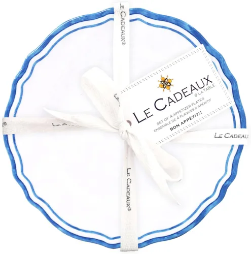 Vista 2 de Le Cadeaux Maison - Platos de melamina para aperitivos de 6 pulgadas, juego de 4
