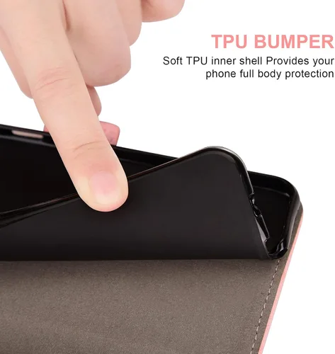 Vista 8 de Asuwish Funda compatible con iPhone Xs Max, protector de pantalla de vidrio templado y funda de cuero con tapa para tarjetero, fundas para teléfono