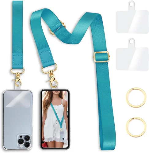 Vista 30 de Yonlevres Cordón para Teléfono con Correa de Muñeca Cruzada, Cordón para Teléfono Celular Be Kind para Alrededor del Cuello, Correa Ajustable