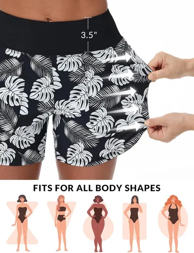 Vista 9 de baleaf Traje de baño de cintura alta de 3, 5, 7, 9 pulgadas, para mujer, de secado rápido, con bolsillos
