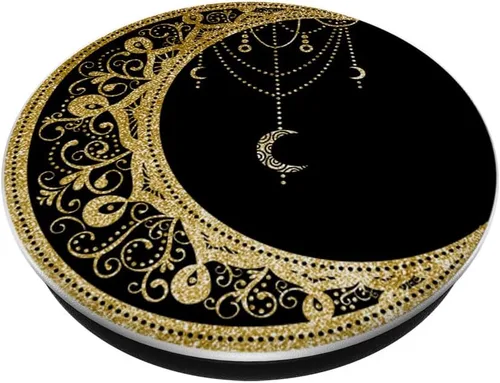 Vista 2 de Astrología Pagan Wicca Regalo de bruja atrapasueños cristales Moon PopSockets PopGrip: agarre intercambiable para teléfonos y tabletas