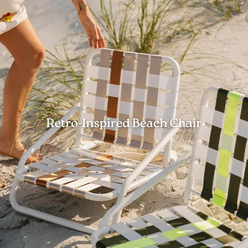 Vista 7 de Silla de playa Praia, extremadamente ligera y duradera, plegable, fácil de usar, transportar, retro, césped, perfil bajo, cómoda, minimalista, larga