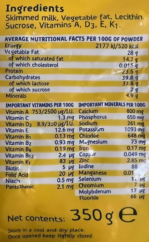Vista 2 de Three Crowns - Leche instantánea en polvo de colesterol bajo en colesterol (12.35 oz (paquete de bolsa)