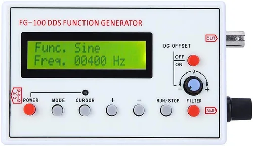 Vista 6 de Generador de funciones -FG-100 DDS Generador de funciones Seno Frecuencia 1HZ‑500KHz Contador Fuente de Señal Generador Medidor