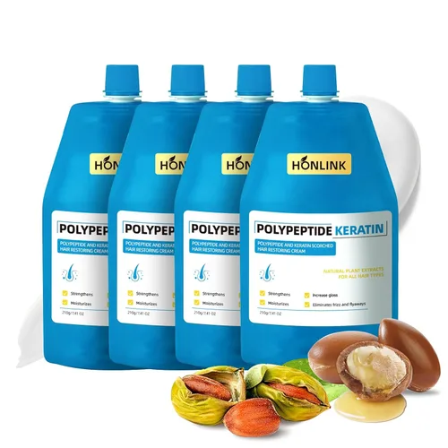 Vista 10 de Máscara de Queratina para el Cabello 2 Pack - Regalo para Ella, Tratamiento de Acondicionador Profundo de Péptidos para Cabello Dañado, Seco