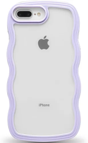 Vista 65 de Anuck Funda para iPhone 13 Pro con borde ondulado, diseño trasero transparente, agarre antideslizante, forma de marco rizado ondulado, a prueba