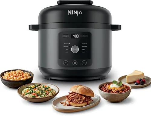 Vista 13 de Ninja HyperHeat - Olla a presión eléctrica 9 en 1 Olla múltiple de 6.5 cuartos de galón con salteado/salteado, olla de cocción lenta, olla Macaron