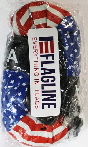 Vista 2 de Flagline Mini guantes de boxeo de vinilo con la bandera de EE. UU