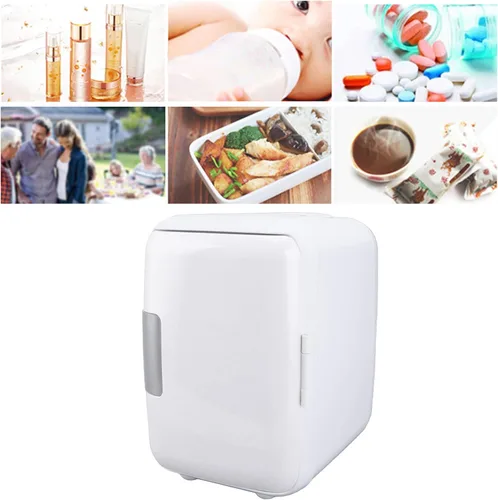 Vista 4 de Pilipane Mini refrigerador portátil de 4 litros, escritorio de oficina y dormitorio universitario, refrigerador pequeño para alimentos, bebidas