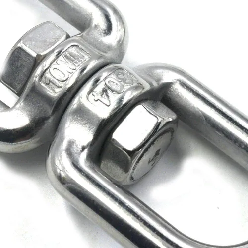 Vista 3 de Lependor Gancho giratorio de acero inoxidable 304 de doble extremo, grillete giratorio ojo a ojo, accesorios de conector de anillo de doble extremo