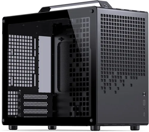 Vista 3 de JONSBO /JONSPLUS Z20 - Carcasa negra para PC Mini Tower Micro-ATX, con asa de transporte desmontable, tamaño mini, compatible con hardware de alto