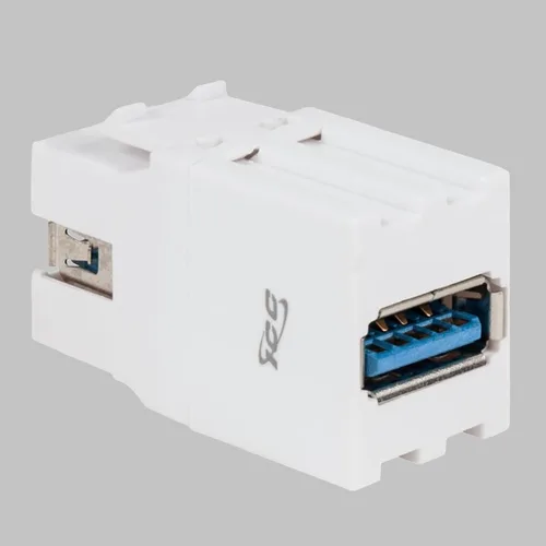Vista 2 de ICC Acoplador modular USB 3.0 en blanco para estilo HD