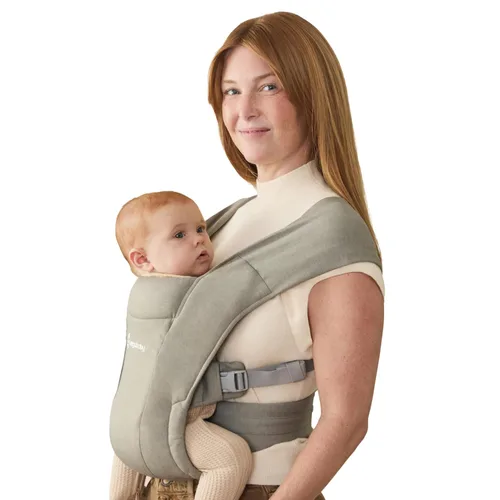 Vista 14 de Ergobaby Embrace Portabebés para Recién Nacidos hasta Niños Pequeños - Portabebés Ergonómicos Ligeros - Esenciales Acogedores (7-25 Libras), Tejido