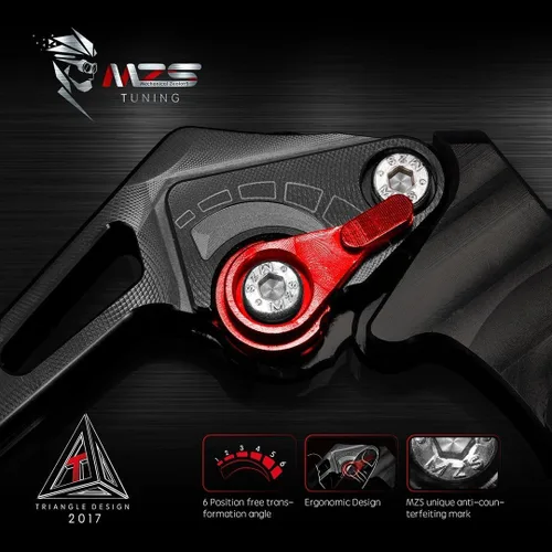 Vista 4 de MZS Palancas de freno de embrague de motocicleta cortas CNC negro compatible con YZF R1 2002-2003 / R6 1999-2004 / FZ1 Fazer 2001-2005 / R6S