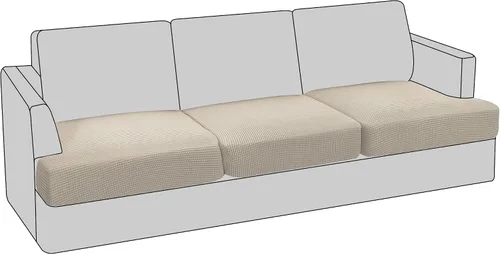 Vista 20 de PrinceDeco Funda elástica para sofá biplaza con cojín en forma de T para sofá de 2 cojines, funda de asiento con parte inferior elástica, apta
