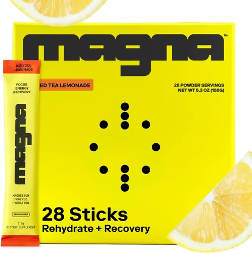 Vista 2 de MAGNA Paquete de mezcla de bebidas en polvo de electrolitos – sabores de limonada de té y limonada de menta, 42 porciones Hidratación, energía