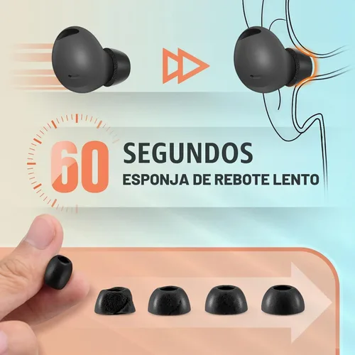 Vista 7 de Puntas de espuma viscoelástica para Samsung Galaxy Buds 2 Pro, sin dolor de silicona en las orejas, almohadillas de repuesto antideslizantes, cabe