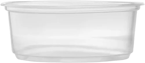 Vista 3 de Karat Contenedor redondo de plástico PP transparente para alimentos fríos y calientes, sin BPA, apto para microondas (FP-DC8-PP)