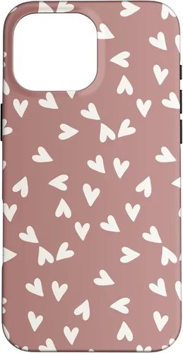 Vista 19 de Simple Chic Boho Heart Pattern - Carcasa para iPhone 16, color rosa polvoriento