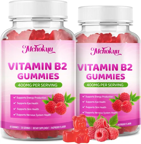 Vista 9 de Gomitas de vitamina B2 Riboflavina de 400 mg con magnesio para niños y adultos, alivio de la migraña, alivio del dolor de cabeza y apoyo del sistema