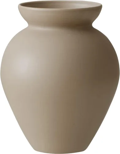 Vista 11 de Florero retro, forma de lata de leche de barro, arreglo floral, adorno nórdico, decoración de sala de estar Crema mate