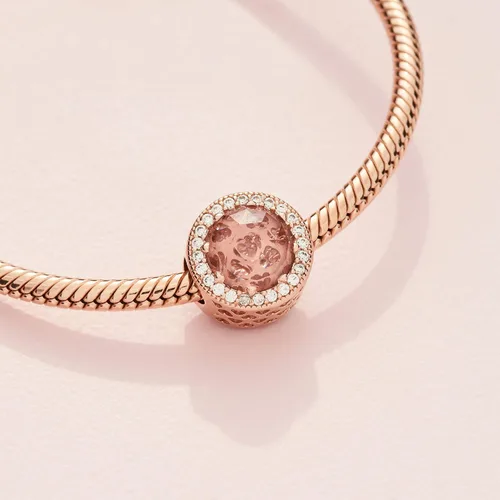 Vista 4 de PANDORA Joyería brillante de cristal rosa rubor y circonita cúbica en rosa Metal Cristal Circonita cúbica