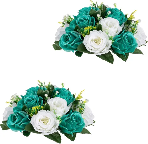 Vista 60 de Centros de mesa de flores para mesas de boda: decoraciones de mesa de Halloween, bolas de flores negras, centros de mesa para compromiso, ceremonia
