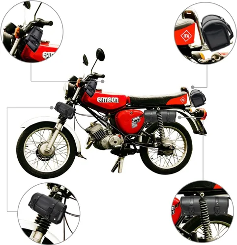 Vista 7 de Bolsa de herramientas de motocicleta adecuada para Harley Suzuki Kawasaki Bolsa de herramientas universal Bolsa lateral de motocicleta, Bolsa