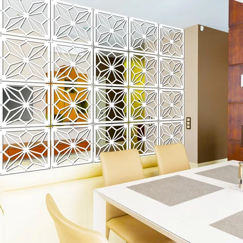 Vista 6 de Paneles divisores de habitación colgantes, 10 paneles de pantalla de madera y plástico, división de pared, decoración del hogar y la oficina