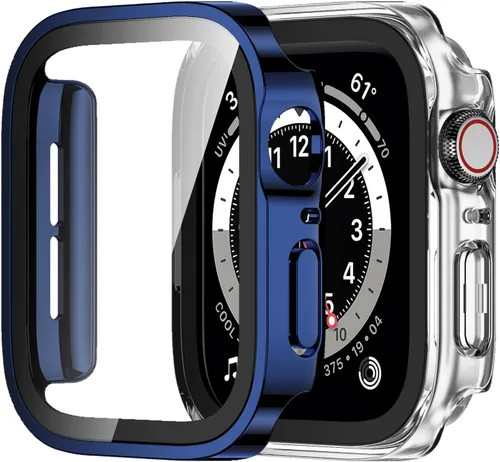 Vista 21 de Amizee Paquete de 2 fundas compatibles con Apple Watch de 1.575 pulgadas Series 6/5/4/SE con protector de pantalla integrado, carcasa rígida