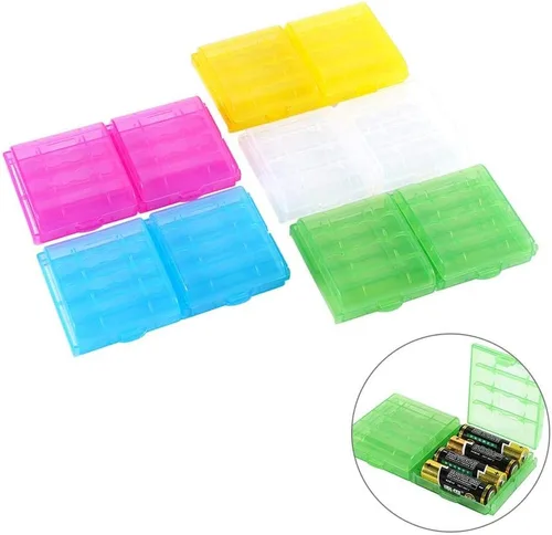 Vista 5 de Zerone 5 Colores Conveniente AA/AAA Batería 10 PCS Soporte de Baterías Caja de Almacenamiento Caja de Plástico Resistente al Desgaste Caja