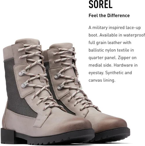 Vista 3 de SOREL Botas Emelie de encaje para mujer botas de invierno de cuero impermeable