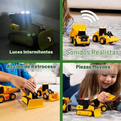 Vista 3 de John Deere Juego de 3 luces realistas y sonido de 5 pulgadas de vehículos de construcción agrícola
