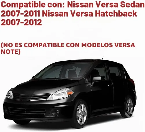 Vista 2 de Para 2007-2012 Nissan Versa Cubierta de parabrisas delantero LH y RH, extensión de capó, panel lateral, esquina, panel de aletas