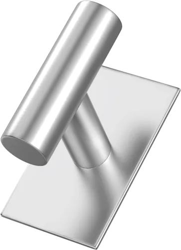 Vista 8 de VAEHOLD - Ganchos adhesivos de pared para toallas, resistentes, impermeables, de plata, para colgar abrigos, ropa, gancho de pared para armario
